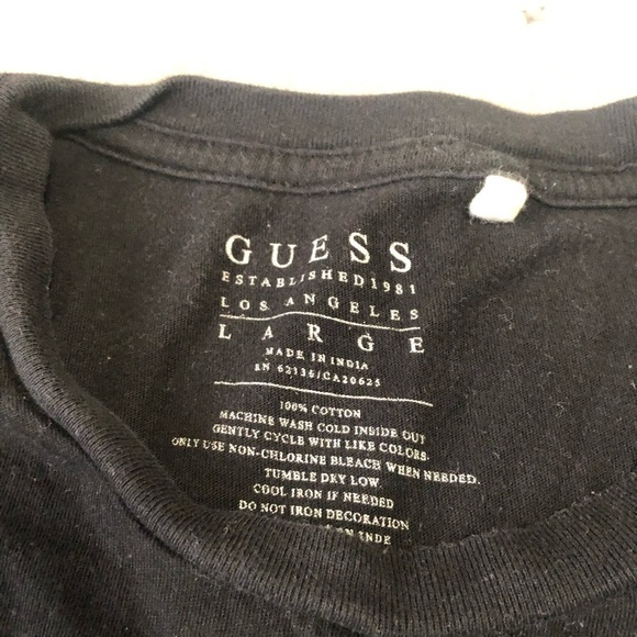 Guess black embroidered slim fit shirt sz.L - Picture 2 of 3